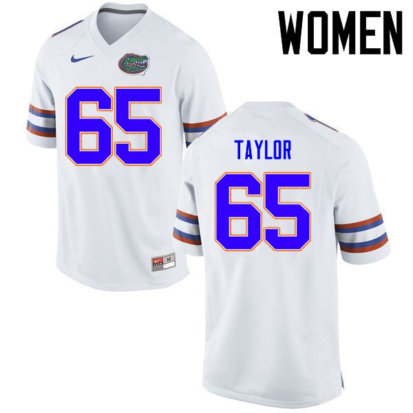 Florida Gators Women #65 Jawaan Taylor College Football Jerseys White